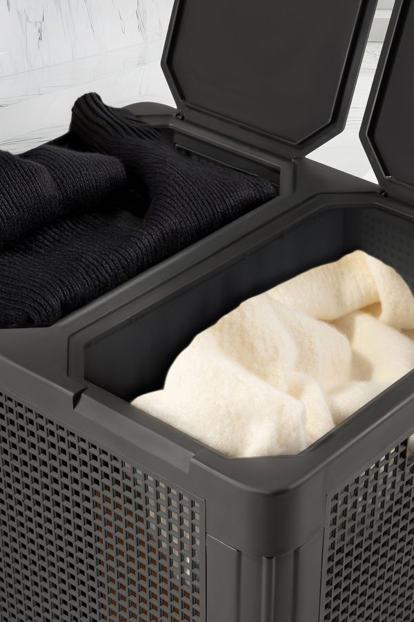 SmartDuo İki Bölmeli Çamaşır Sepeti 84Lt. - Görsel 2