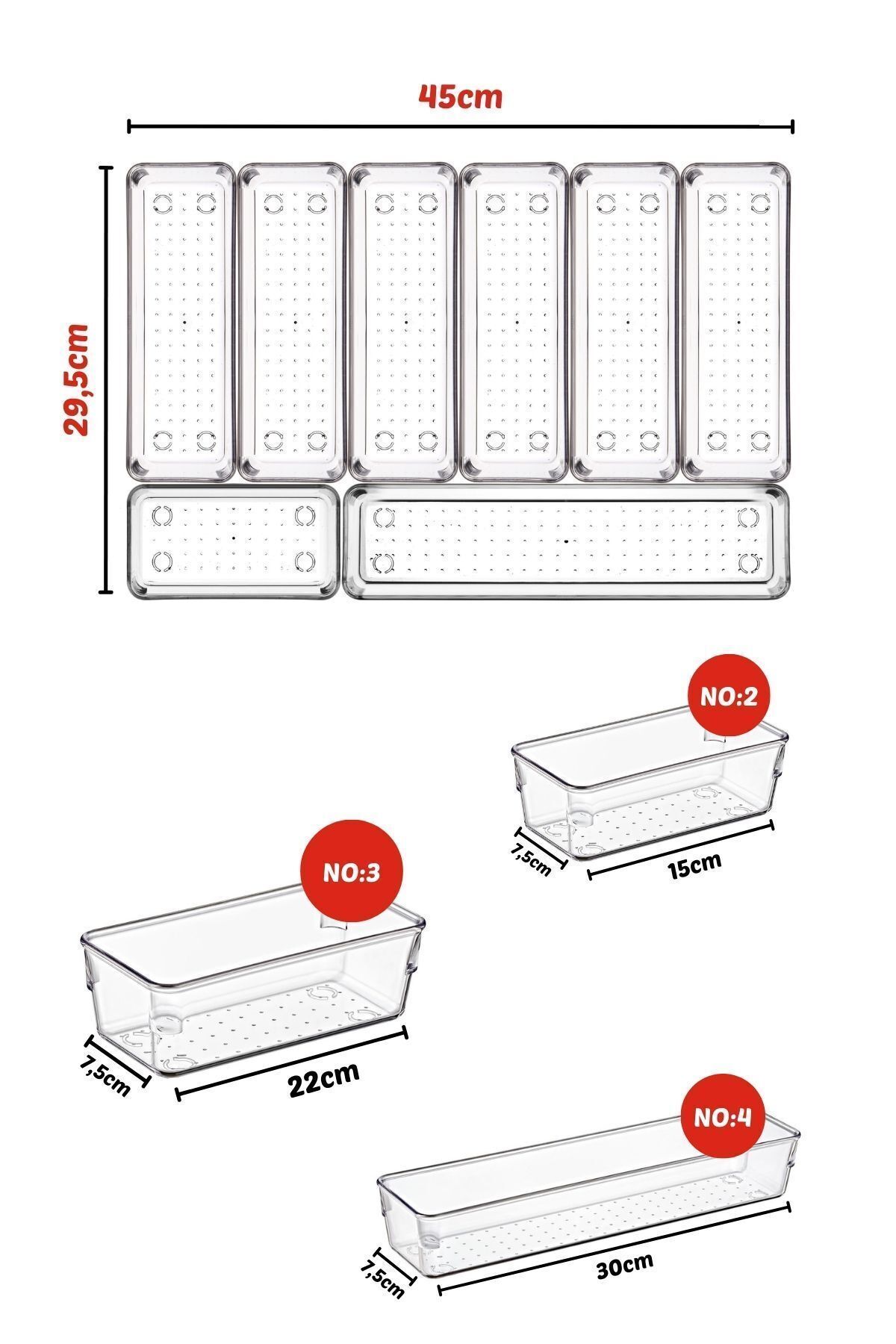 8 Parça Çekmece İçi Çatal, Kaşık & Bıçak Düzenleyici Organizer - Görsel 2