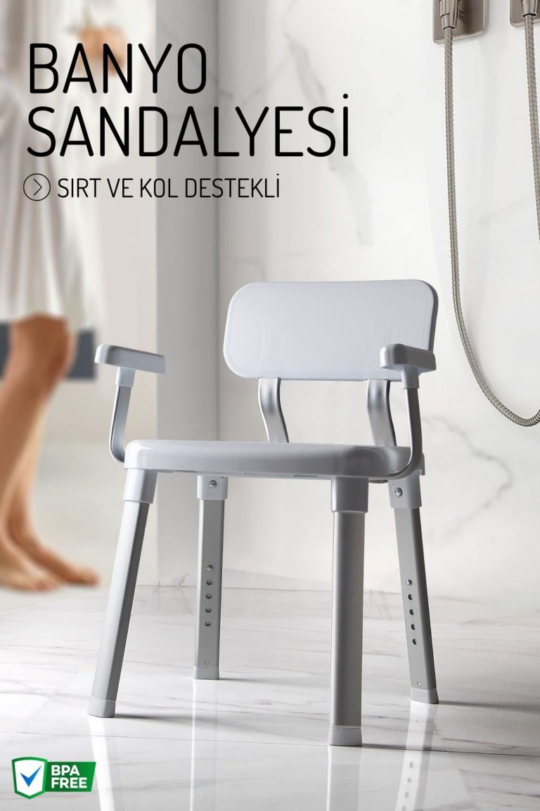 Sırt ve Kol Destekli Banyo Sandalyesi – Yaşlı ve Bedensel Engelli Destek
